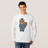 Red Panda als Groom mit Hut T-Shirt (Vorne ganz)