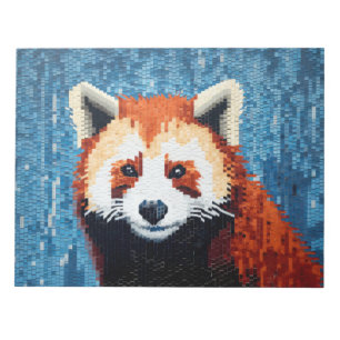 Red Panda Animal Art Deco Paint Mosaic Notizblock