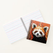Red Panda Animal Art Deco Paint Mosaic Notizblock (Innenseite)