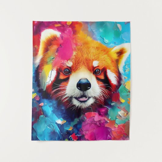 Red Panda Animal Discovery Adventure Nature Wandteppich (Vorderseite)