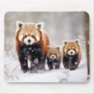 Red Panda Animal Family Wandering Nature Mousepad