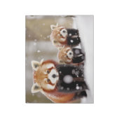 Red Panda Animal Family Wandering Nature Notizblock (Rotiert)
