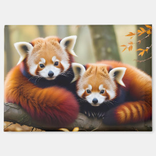 Red Panda Animal Nature Wildlife Zuneigung Gekümme Magnet