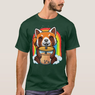 Red Panda Anime Boba Bubble Tea Kinder Mädchen Pre T-Shirt
