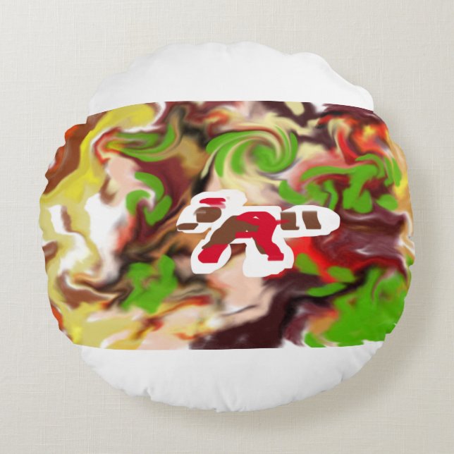 Red Panda  are cool  Rundes Kissen (Vorderseite)