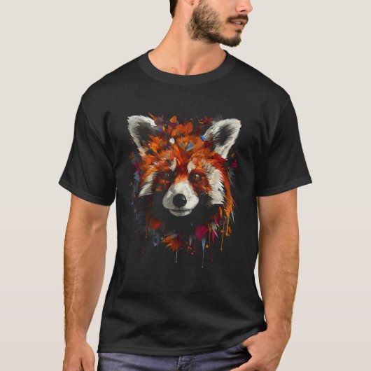 Red Panda Artwork Animal Panda T-Shirt (Vorderseite)