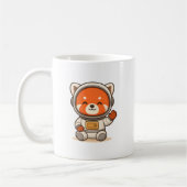 Red Panda Astronaut-Tasse | Niedlicher Trinkbehält Kaffeetasse (Links)