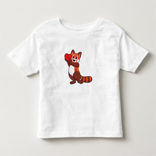 Red panda at Love with Heart.PNG Kleinkind T-shirt (Vorderseite)