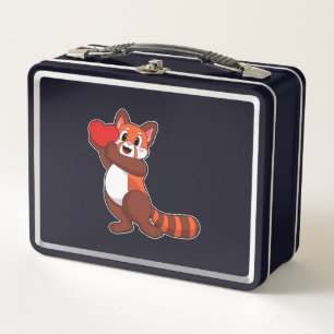 Red panda at Love with Heart.PNG Metall Brotdose