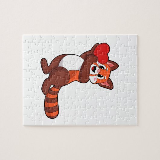 Red panda at Love with Heart.PNG Puzzle (Horizontal)