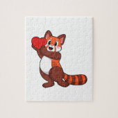 Red panda at Love with Heart.PNG Puzzle (Vertikal)