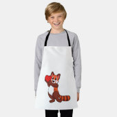 Red panda at Love with Heart.PNG Schürze (Getragen)