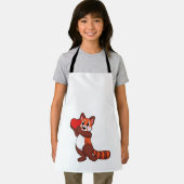 Red panda at Love with Heart.PNG Schürze (Insitu)