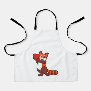 Red panda at Love with Heart.PNG Schürze