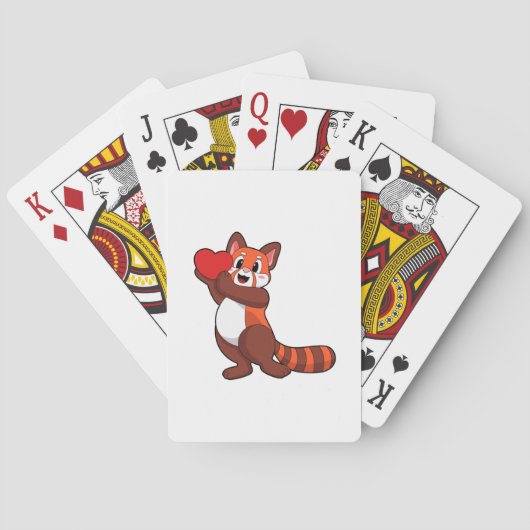 Red panda at Love with Heart.PNG Spielkarten (Rückseite)