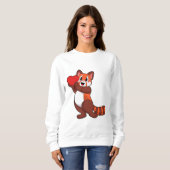 Red panda at Love with Heart.PNG Sweatshirt (Vorne ganz)