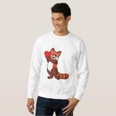 Red panda at Love with Heart.PNG Sweatshirt (Vorne ganz)