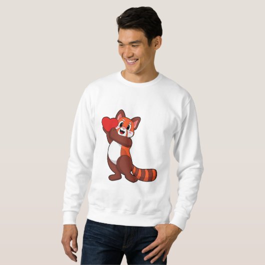 Red panda at Love with Heart.PNG Sweatshirt (Vorne ganz)
