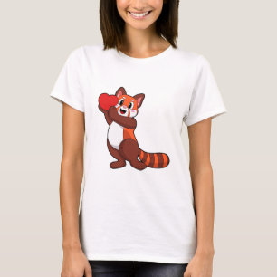 Red panda at Love with Heart.PNG T-Shirt