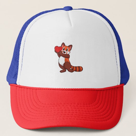Red panda at Love with Heart.PNG Truckerkappe (Vorderseite)