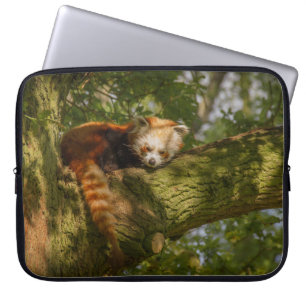 RED PANDA AUF DER BRANCHE VON GRÜNEN BÄUMEN LAPTOPSCHUTZHÜLLE