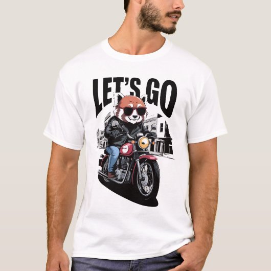 Red Panda Auto Motorrad T-Shirt (Vorderseite)