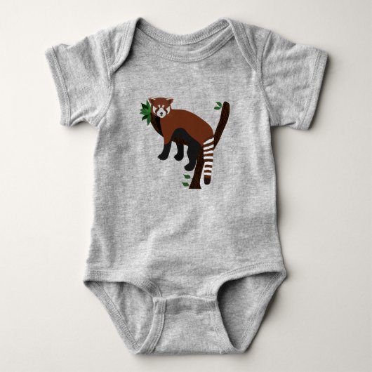 Red Panda Baby Bodysuit Strampler (Vorderseite)