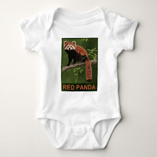 Red Panda Baby Strampler