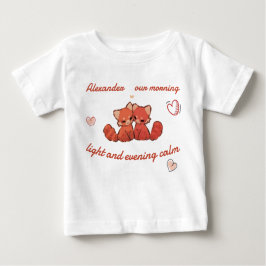 Red Panda Baby Tee – Custom Name