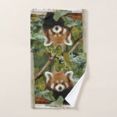Red Panda Badhandtuch Set (Handtuch)