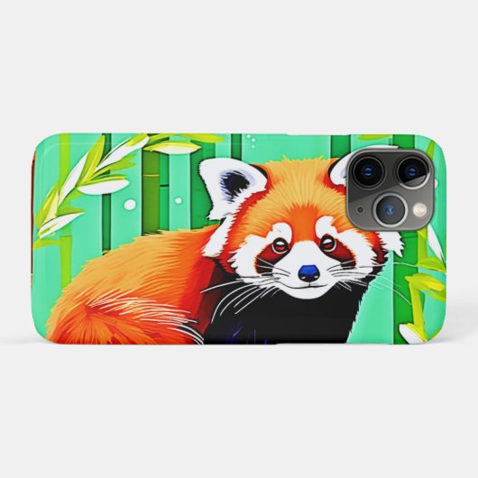 Red Panda Bamboo Forest Case-Mate iPhone Hülle (Rückseite (Horizontal))
