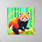 Red Panda Bamboo Forest Leinwanddruck (Vorderseite)