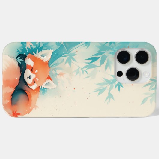 Red Panda Bamboo Forest Nickerchen Case-Mate iPhone Hülle (Rückseite (Horizontal))