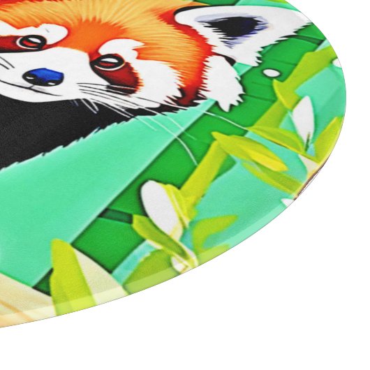 Red Panda Bamboo Forest Schneidebrett (Ecke)