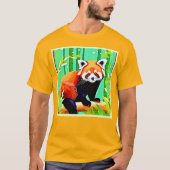 Red Panda Bamboo Forest T-Shirt (Vorderseite)