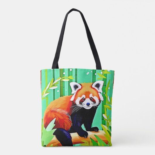Red Panda Bamboo Forest Tasche (Rückseite)
