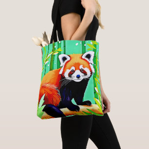 Red Panda Bamboo Forest Tasche