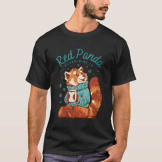 Red Panda Bambreing Company Kaffee T-Shirt