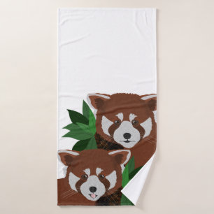 Red Panda Bath Handtuch Badehandtuch