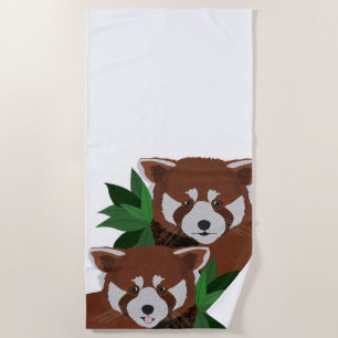 Red Panda Beach Handtuch