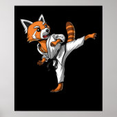 Red Panda Bear Karate Poster (Vorne)