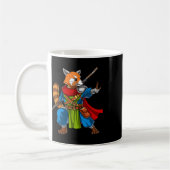 Red Panda Bear Ninja Samurai Warrior Funny Kung Fu Kaffeetasse (Links)
