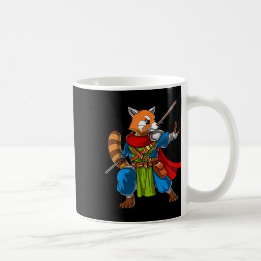 Red Panda Bear Ninja Samurai Warrior Funny Kung Fu Kaffeetasse (Rechts)