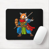 Red Panda Bear Ninja Samurai Warrior Funny Kung Fu Mousepad (Mit Mouse)