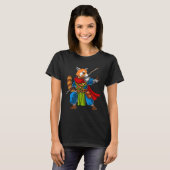 Red Panda Bear Ninja Samurai Warrior Funny Kung Fu T-Shirt (Vorne ganz)