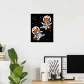 Red Panda Bear Space Astronaut Poster (Heimbüro)
