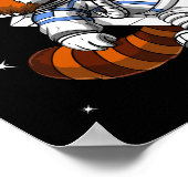 Red Panda Bear Space Astronaut Poster (Ecke)