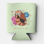 Red Panda Blume Henna Dosenkühler (Vorderseite)