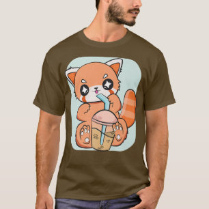 Red Panda Boba Niedlich Anime Pearl Bubble Tea 160 T-Shirt