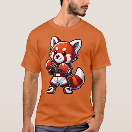 Red Panda Boxer Niedlich Boxing T-Shirt (Vorderseite)